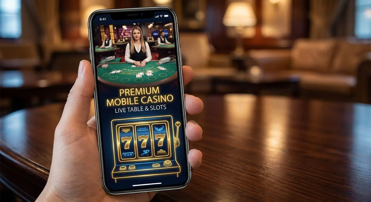 Casino móvil de Wplay en smartphone Casino móvil en la app Wplay con slots y juego en vivo