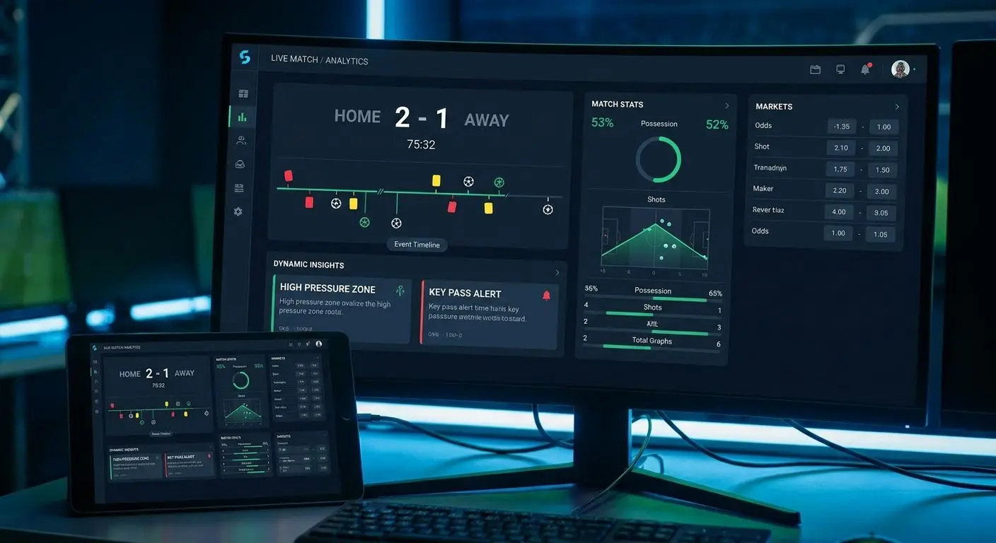 Fútbol en vivo en Wplay Pantalla de fútbol en vivo con marcador, tiempo y mercados