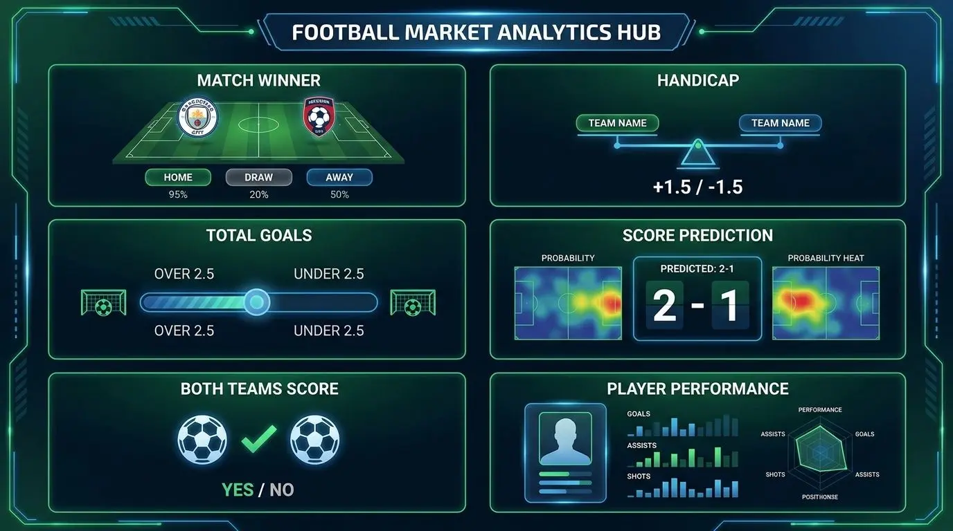 Mercados populares de fútbol Esquema de mercados populares en fútbol