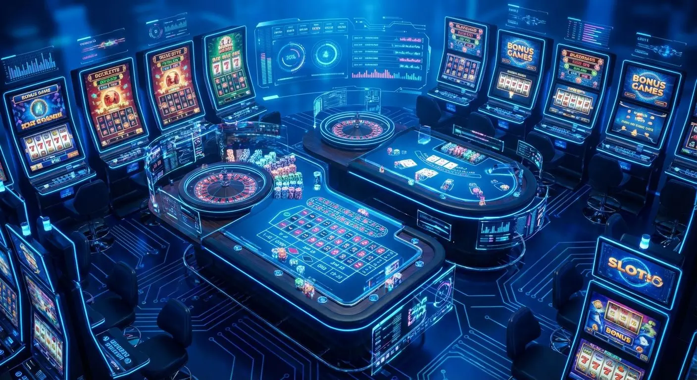 Vista de tragamonedas, ruleta y blackjack en la plataforma de Wplay Casino online.