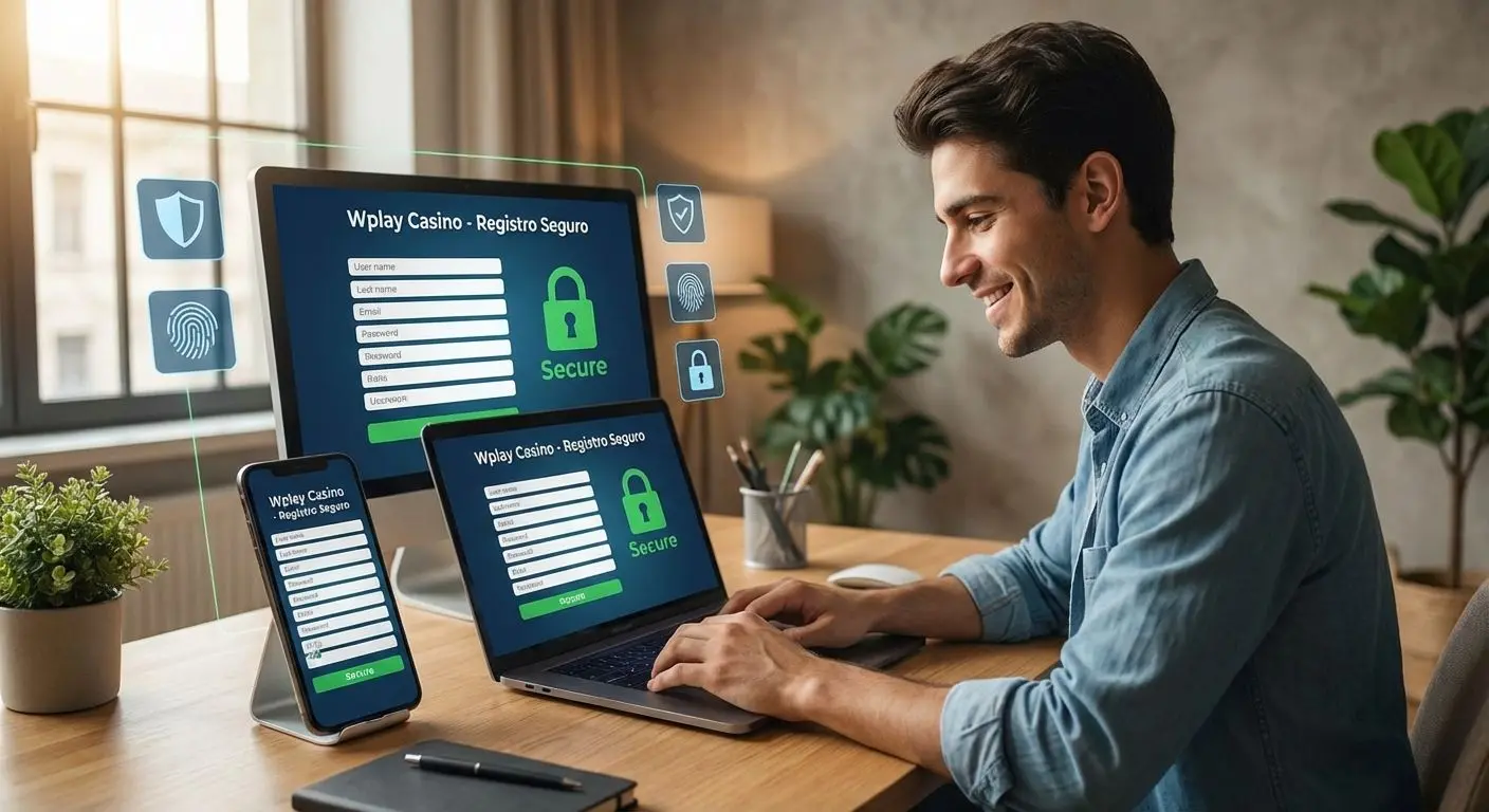 Registro rápido y seguro de usuario en plataforma de casino online.