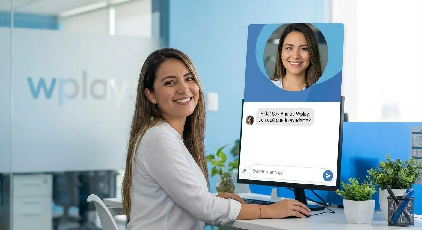 Agente de soporte de Wplay Colombia listo para ayudar a los usuarios