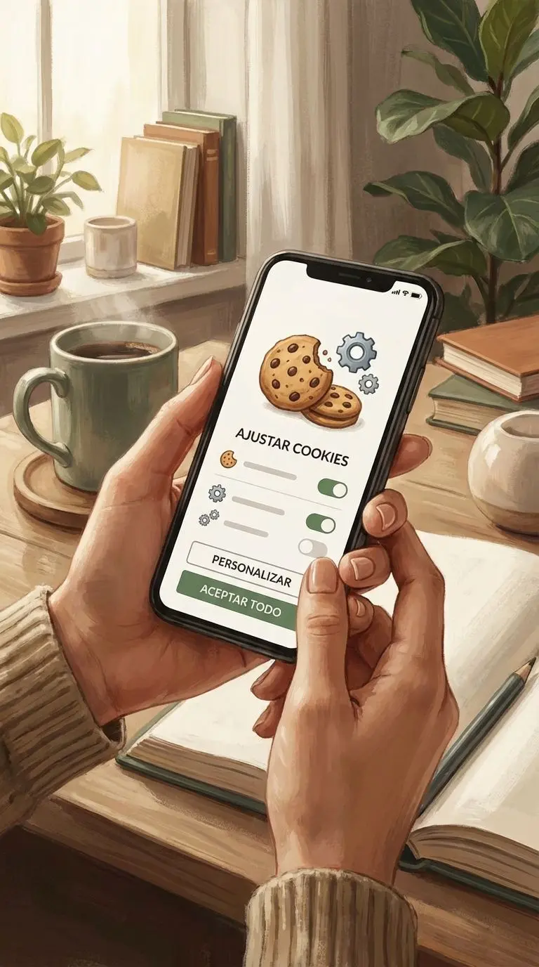 Usuario colombiano administrando cookies de Wplay en su móvil