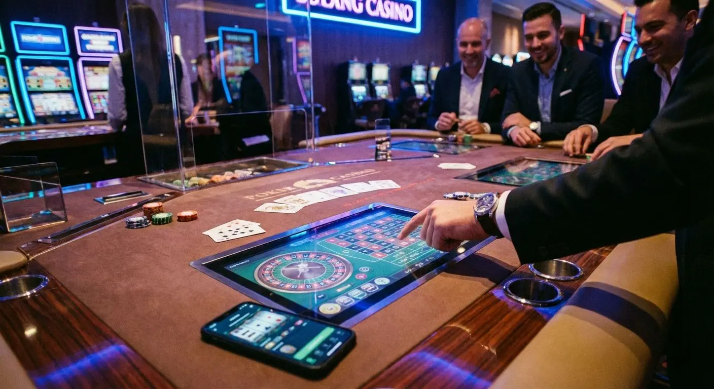 Interacción en juegos de casino digital con cartas, ruleta y slots en Wplay